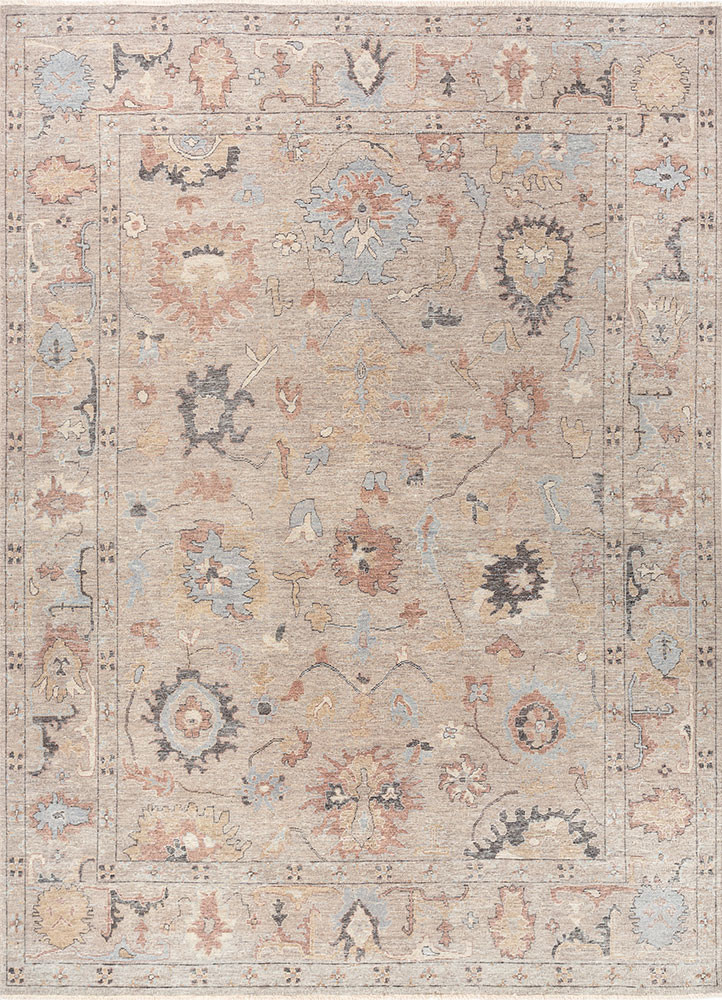 cyanna beige and brown wool hand knotted Rug - HeadShot cyanna beige and brown wool hand knotted Rug - HeadShot