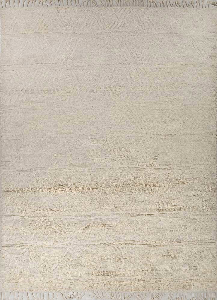 zuri ivory wool hand knotted Rug - HeadShot