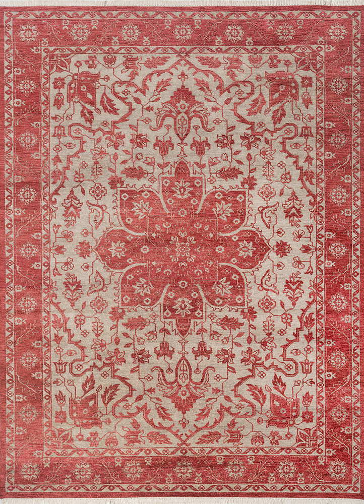 savana red and orange wool hand knotted Rug - HeadShot savana red and orange wool hand knotted Rug - HeadShot