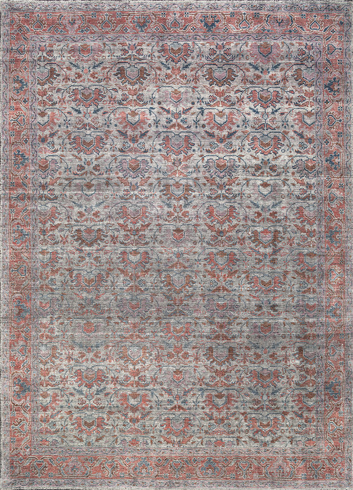 viscaya red and orange wool hand knotted Rug - HeadShot viscaya red and orange wool hand knotted Rug - HeadShot