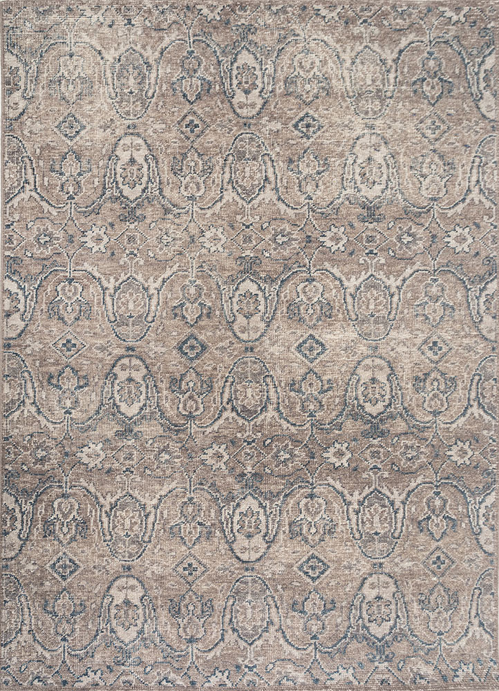 erbe blue wool hand knotted Rug - HeadShot