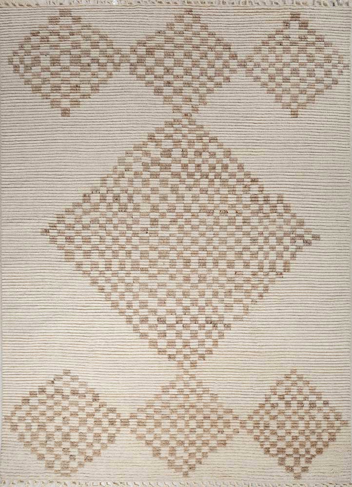 thyme ivory wool hand knotted Rug - HeadShot