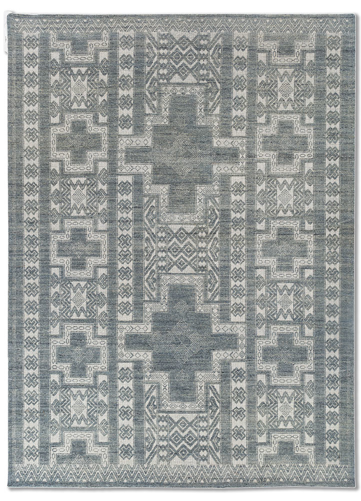 savana blue wool hand knotted Rug - HeadShot savana blue wool hand knotted Rug - HeadShot