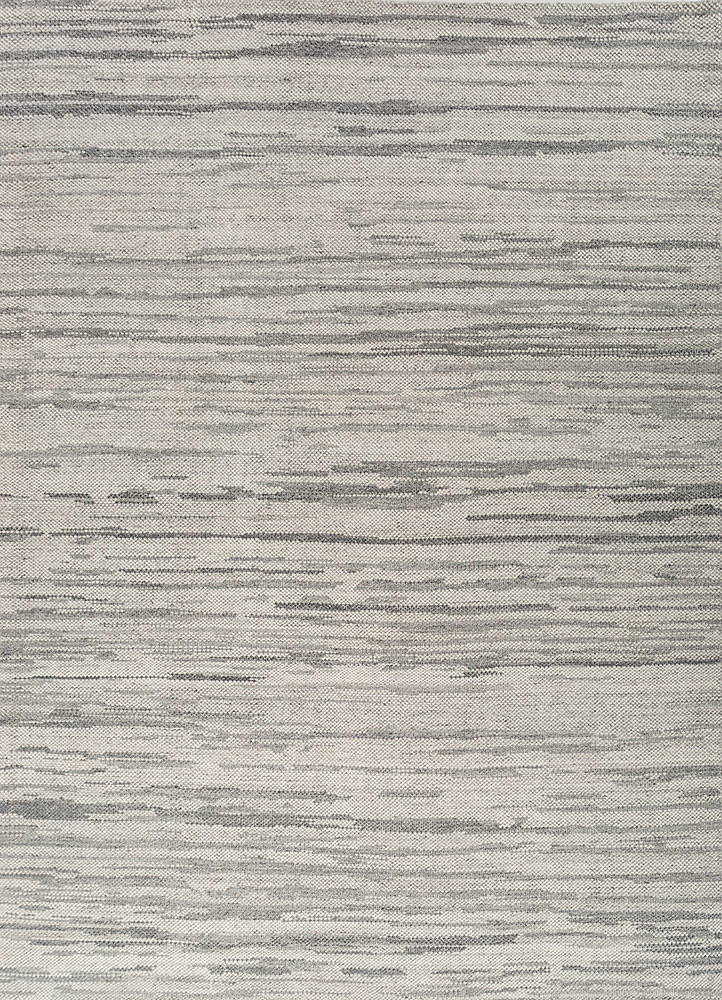 uvenuti grey and black wool hand knotted Rug - HeadShot
