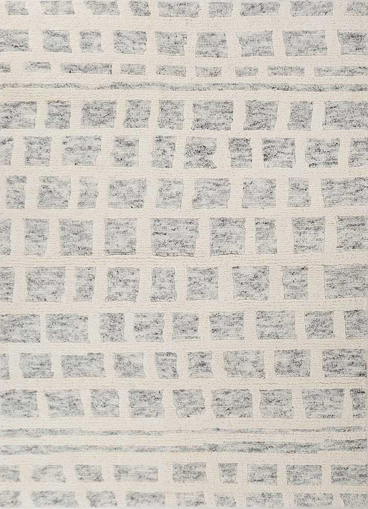 zuri ivory wool hand knotted Rug - HeadShot