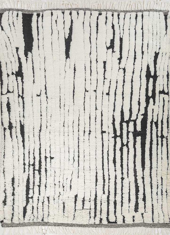 zuri ivory wool hand knotted Rug - HeadShot