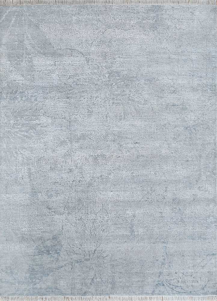 entropy grey and black wool and silk hand knotted Rug - HeadShot entropy grey and black wool and silk hand knotted Rug - HeadShot