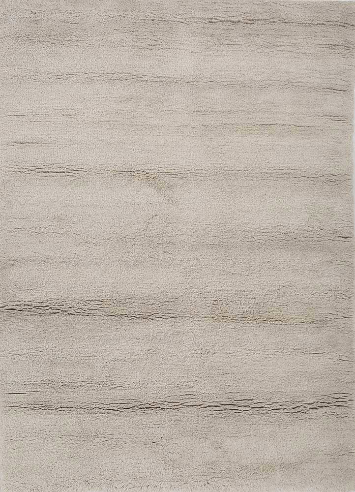 zuri beige and brown wool and silk hand knotted Rug - HeadShot
