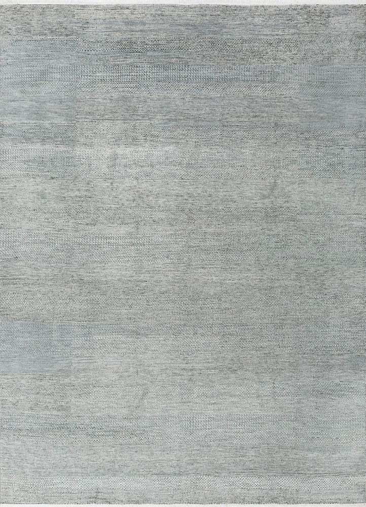 kairos blue wool and viscose hand knotted Rug - HeadShot kairos blue wool and viscose hand knotted Rug - HeadShot