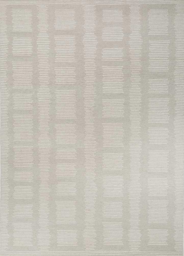 zuri grey and black wool and viscose hand knotted Rug - HeadShot