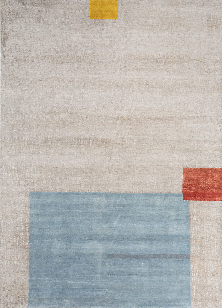 aakar by kavi ivory wool and silk hand knotted Rug - HeadShot aakar by kavi ivory wool and silk hand knotted Rug - HeadShot