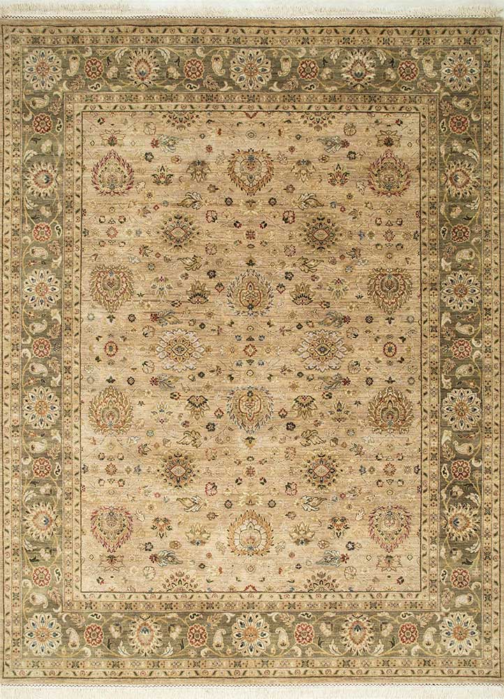 spr-07 tan/walnut beige and brown wool hand knotted Rug