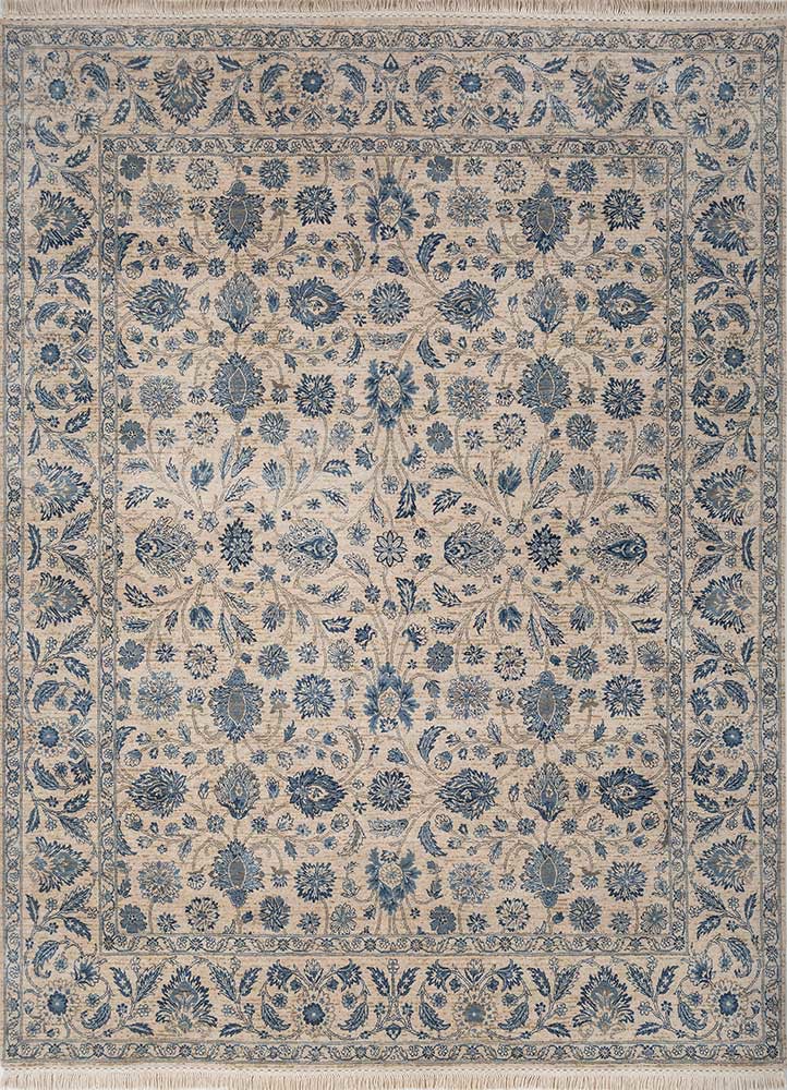 ivory ivory wool hand knotted Rug