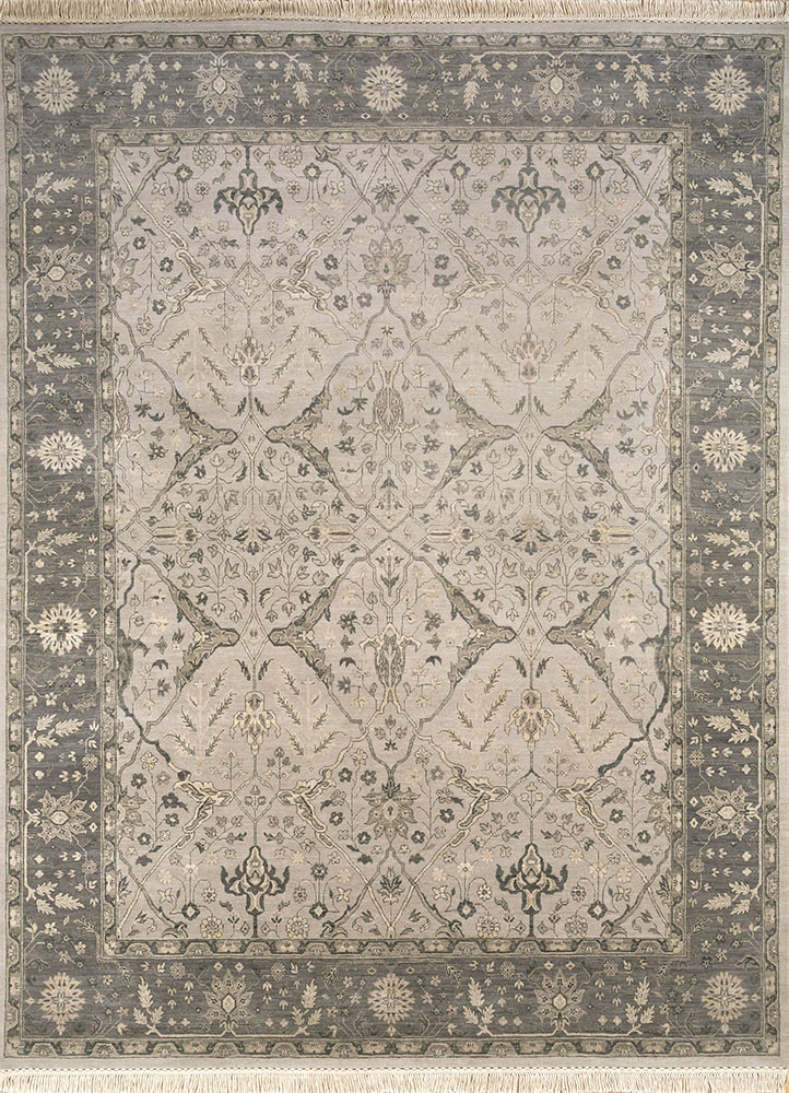 gulnar grey and black wool hand knotted Rug - HeadShot gulnar grey and black wool hand knotted Rug - HeadShot