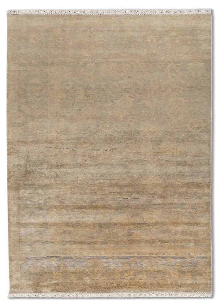 gulmarg grey and black silk hand knotted Rug - HeadShot gulmarg grey and black silk hand knotted Rug - HeadShot