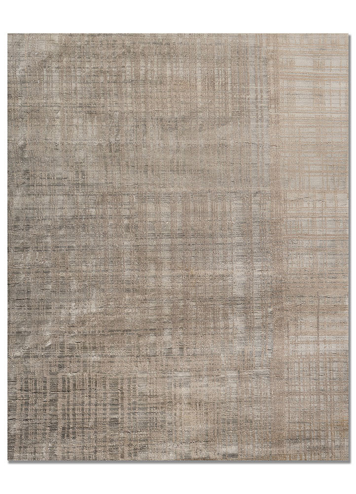 aprezo grey and black wool and bamboo silk hand knotted Rug - HeadShot aprezo grey and black wool and bamboo silk hand knotted Rug - HeadShot