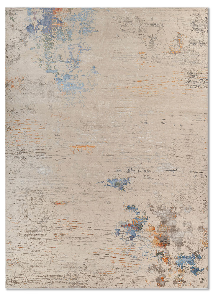 aprezo ivory wool and bamboo silk hand knotted Rug - HeadShot aprezo ivory wool and bamboo silk hand knotted Rug - HeadShot