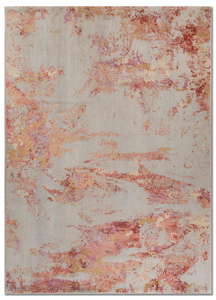 unstring by kavi blue wool and bamboo silk hand knotted Rug - HeadShot unstring by kavi blue wool and bamboo silk hand knotted Rug - HeadShot