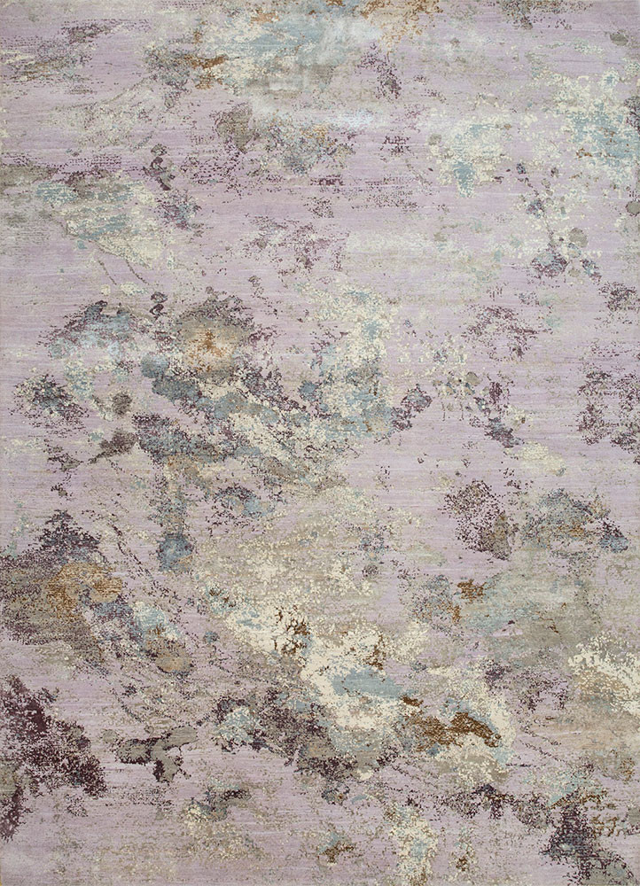 unstring by kavi red and orange wool and bamboo silk hand knotted Rug - HeadShot unstring by kavi red and orange wool and bamboo silk hand knotted Rug - HeadShot
