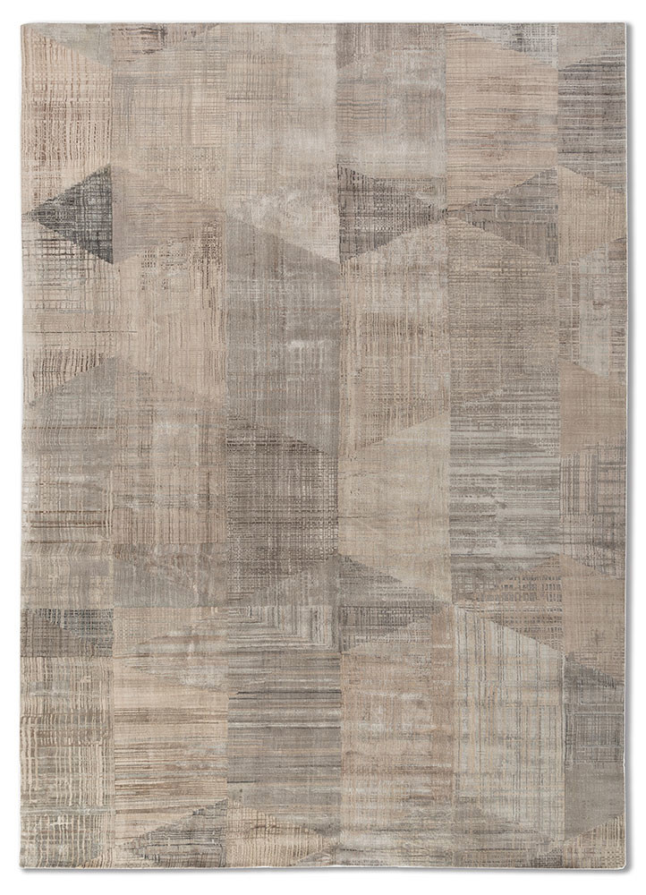 unstring by kavi red and orange wool and bamboo silk hand knotted Rug - HeadShot unstring by kavi red and orange wool and bamboo silk hand knotted Rug - HeadShot