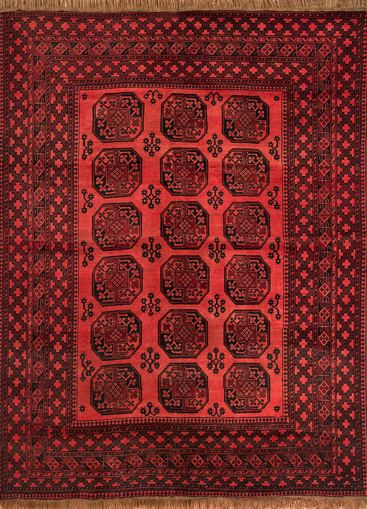 kiaan grey and black wool hand knotted Rug - HeadShot