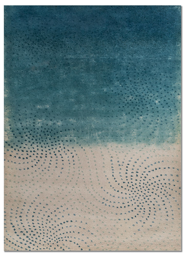 modo blue wool hand tufted Rug - HeadShot modo blue wool hand tufted Rug - HeadShot