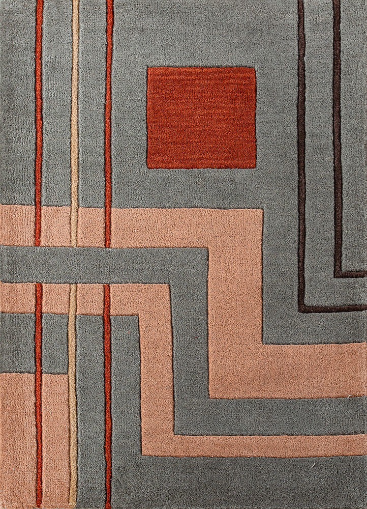 aprezo blue wool hand tufted Rug - HeadShot aprezo blue wool hand tufted Rug - HeadShot