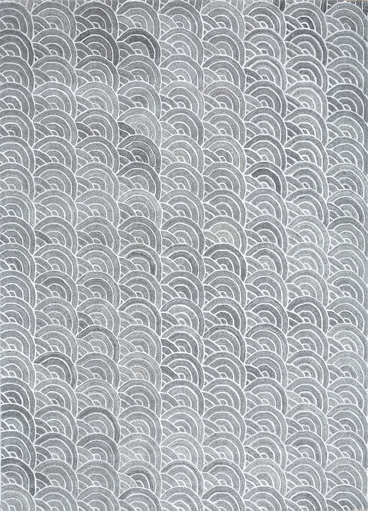pathways grey and black wool hand tufted Rug - HeadShot pathways grey and black wool hand tufted Rug - HeadShot