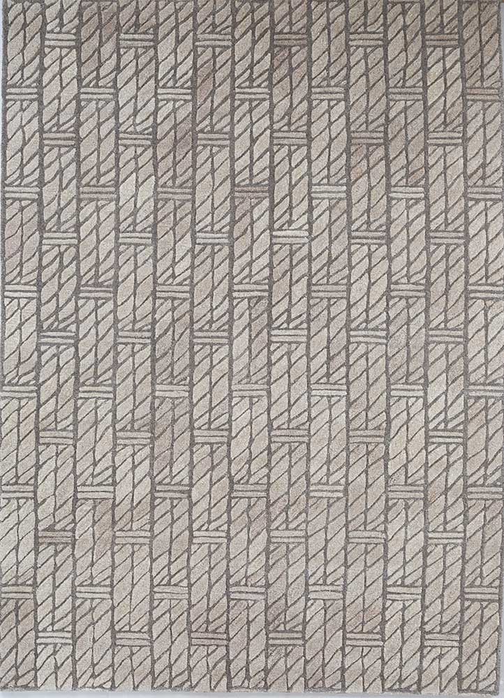 pathways beige and brown wool hand tufted Rug