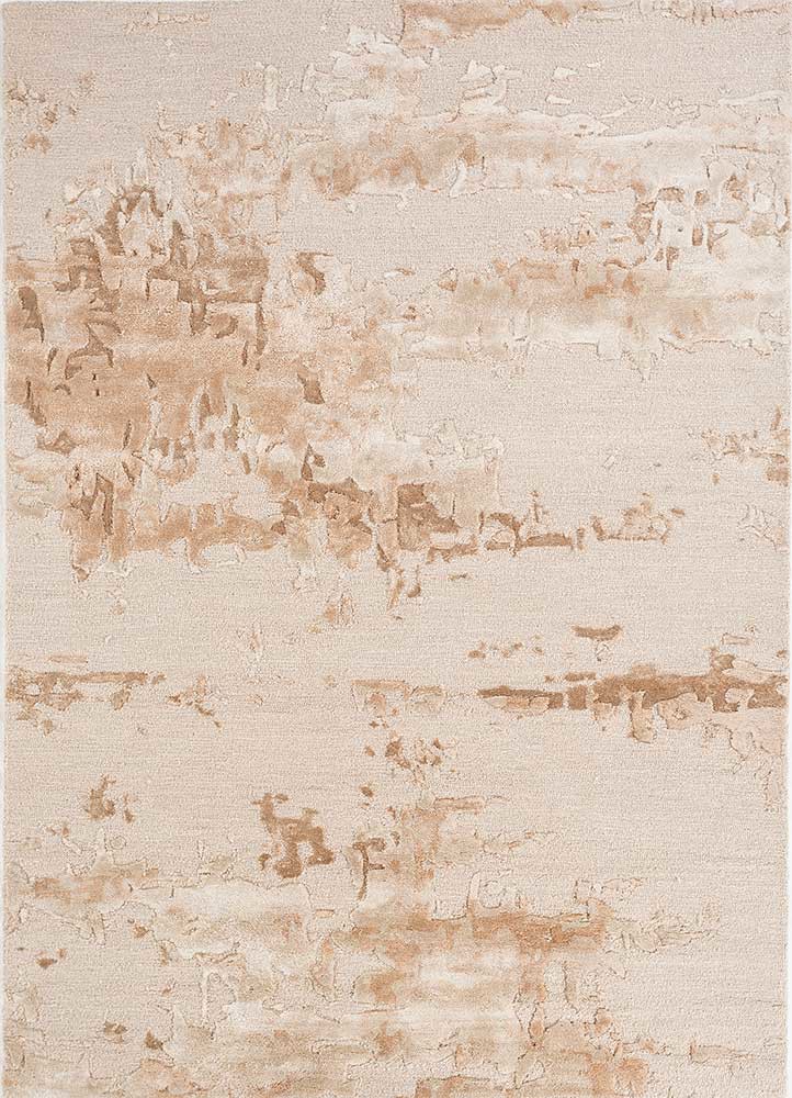 ivory ivory wool and viscose hand tufted Rug