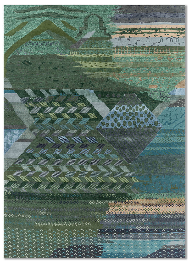 weaver art reserve green wool hand tufted Rug - HeadShot weaver art reserve green wool hand tufted Rug - HeadShot