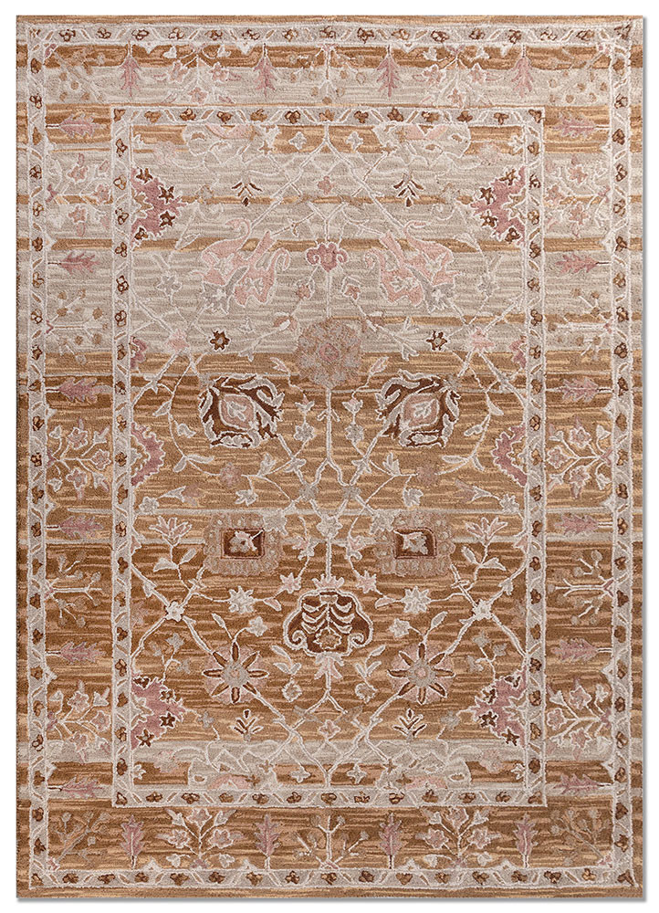beige and brown beige and brown wool hand tufted Rug