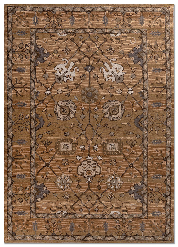 beige and brown beige and brown wool hand tufted Rug