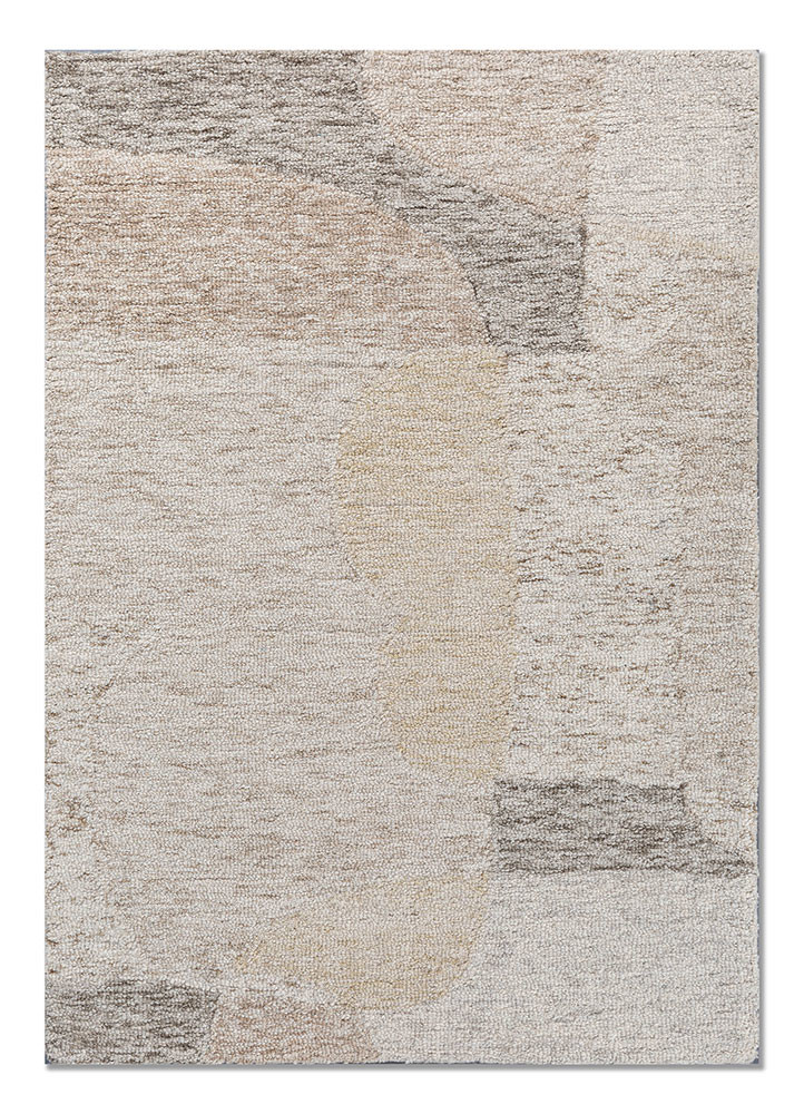 pathways grey and black wool hand tufted Rug - HeadShot