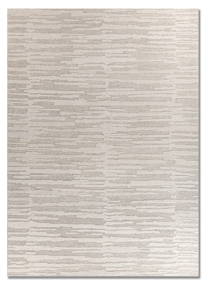 pathways grey and black wool hand tufted Rug - HeadShot