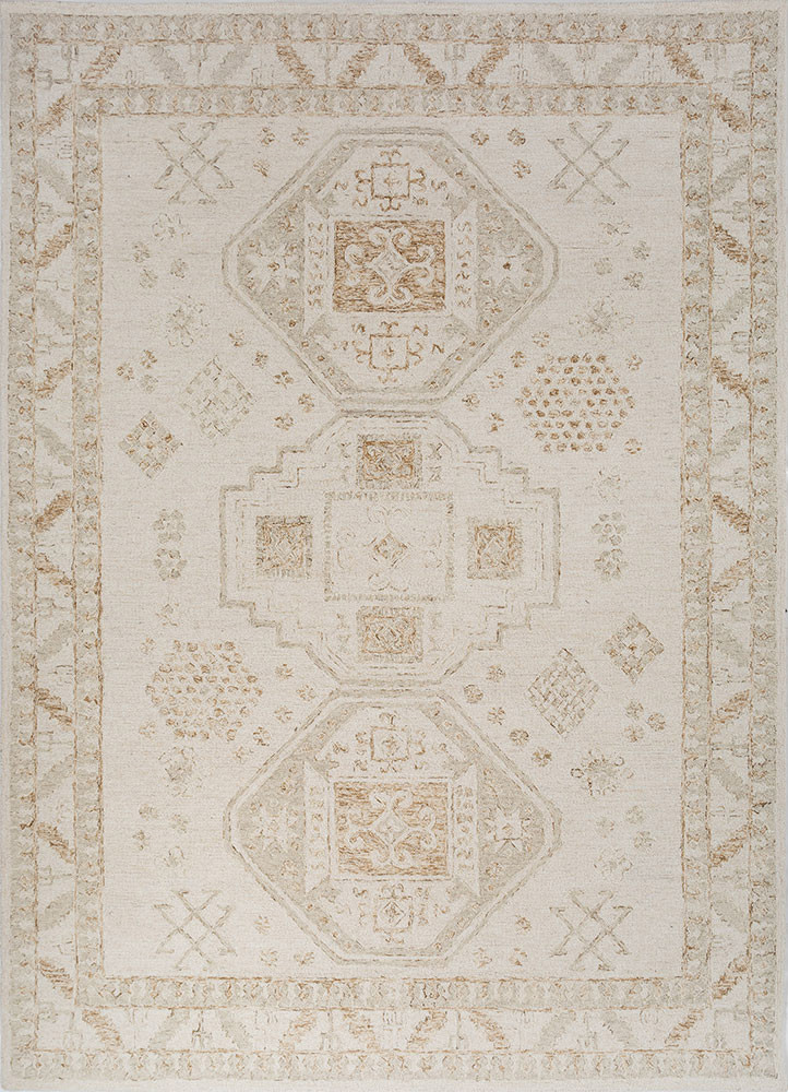 imara ivory wool hand tufted Rug - HeadShot
