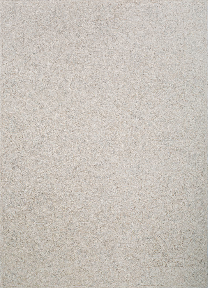 imara ivory wool hand tufted Rug - HeadShot