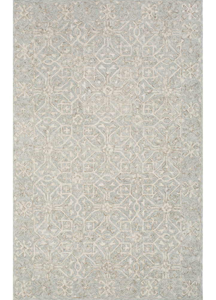 imara blue wool hand tufted Rug - HeadShot