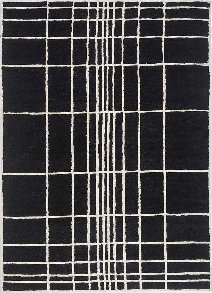 contour grey and black wool and viscose hand tufted Rug - HeadShot contour grey and black wool and viscose hand tufted Rug - HeadShot
