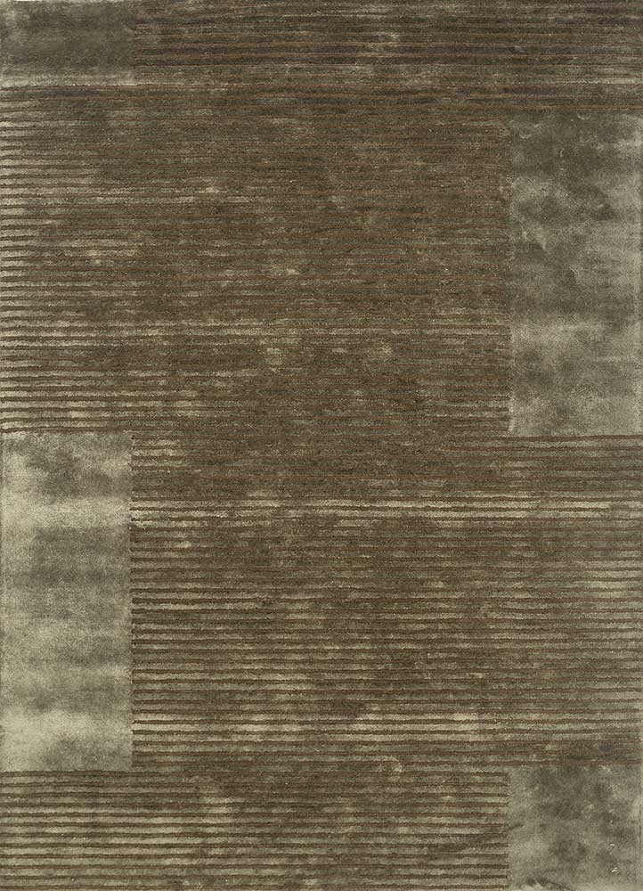 caliedo green wool and viscose hand tufted Rug