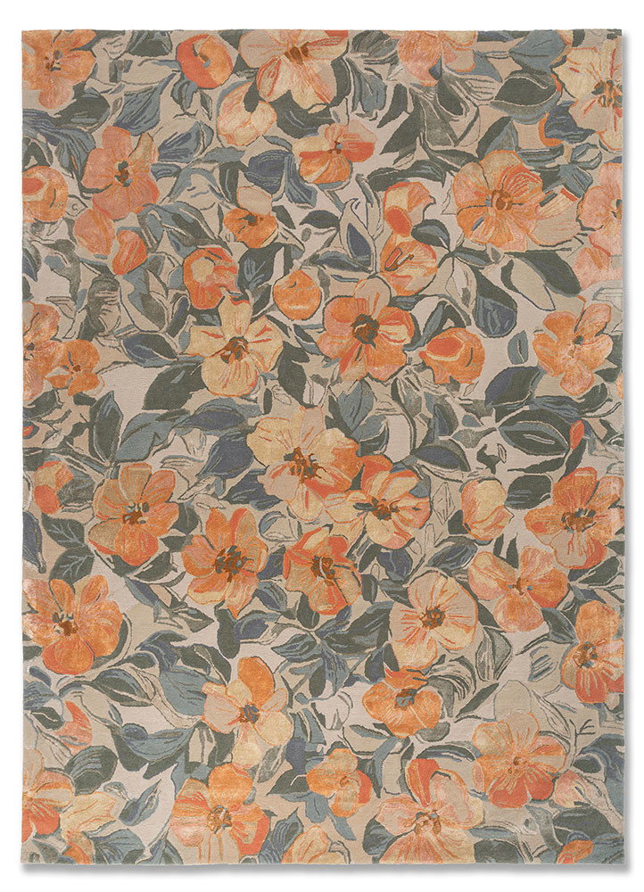 hacienda blue wool and viscose hand tufted Rug - HeadShot hacienda blue wool and viscose hand tufted Rug - HeadShot