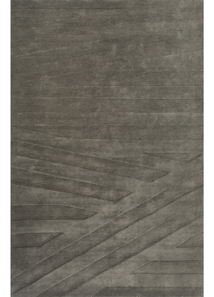  blue wool and viscose hand tufted Rug