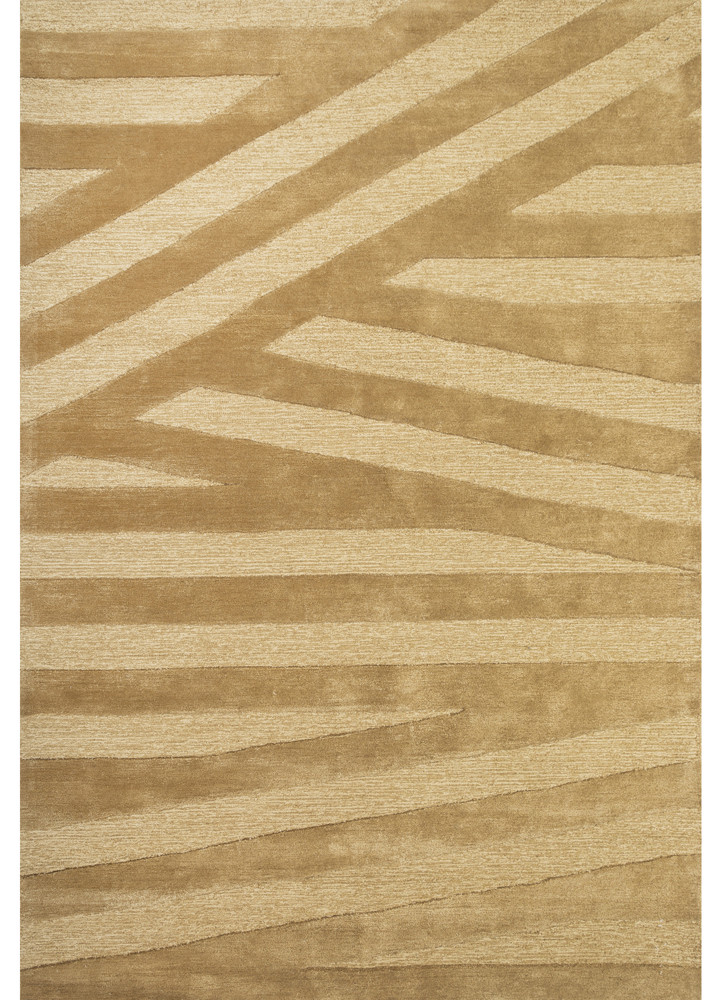caliedo gold wool and viscose hand tufted Rug - HeadShot