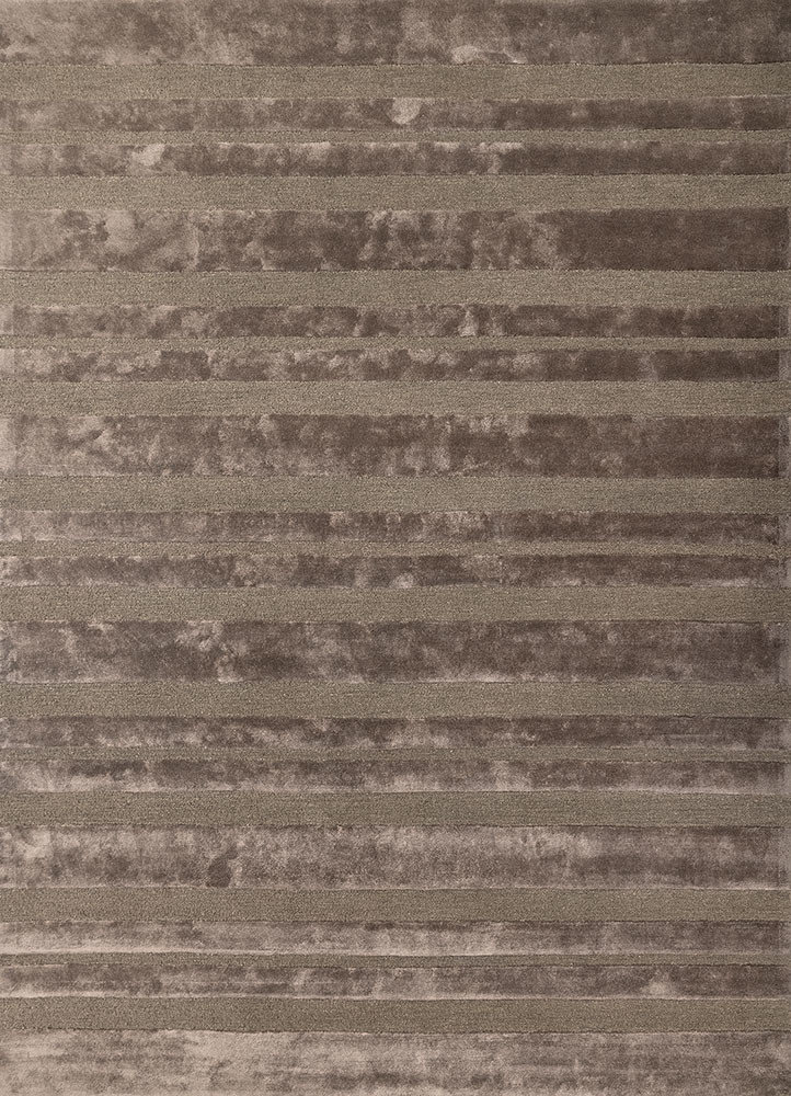green green wool and viscose hand tufted Rug