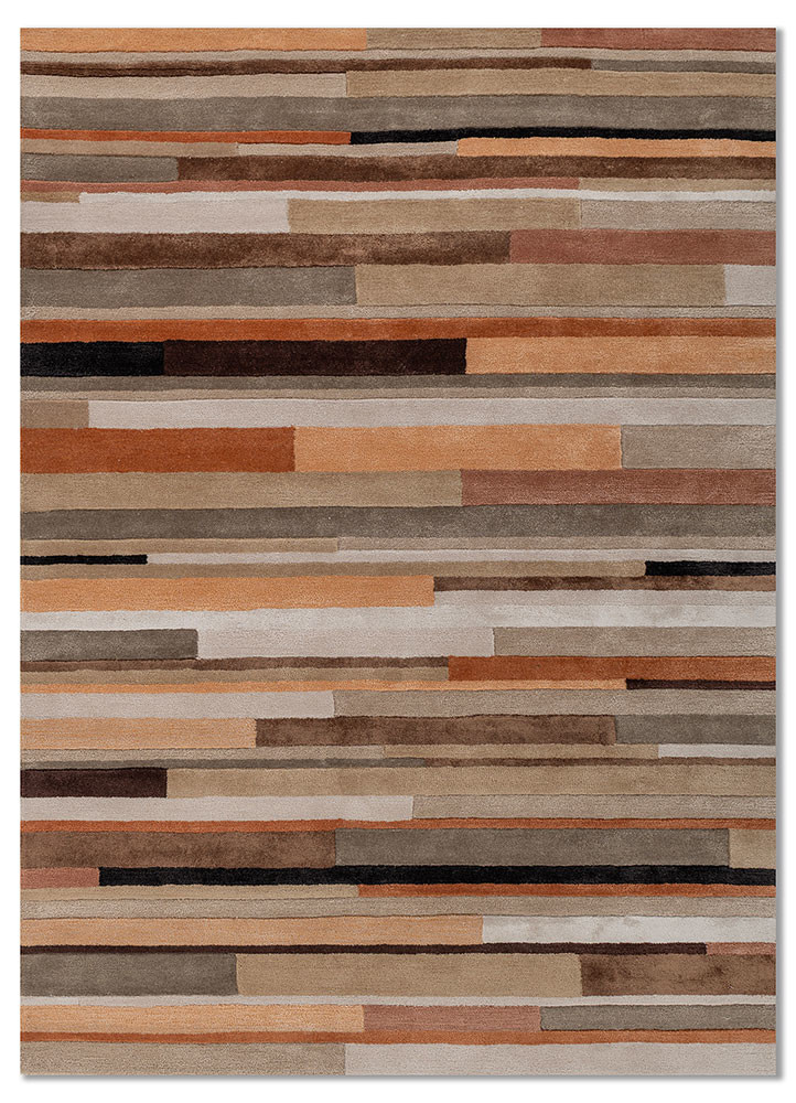ivory ivory wool and viscose hand tufted Rug