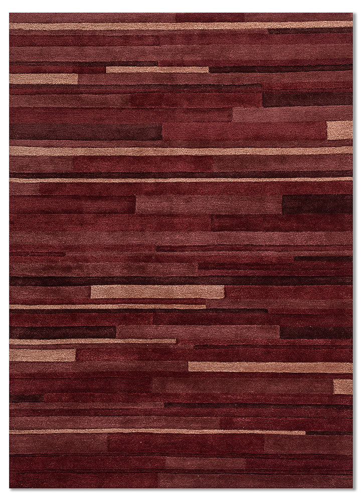 red and orange red and orange wool and viscose hand tufted Rug