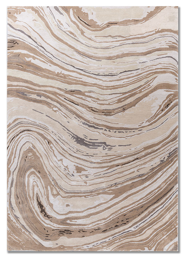 genesis ivory wool and viscose hand tufted Rug - HeadShot