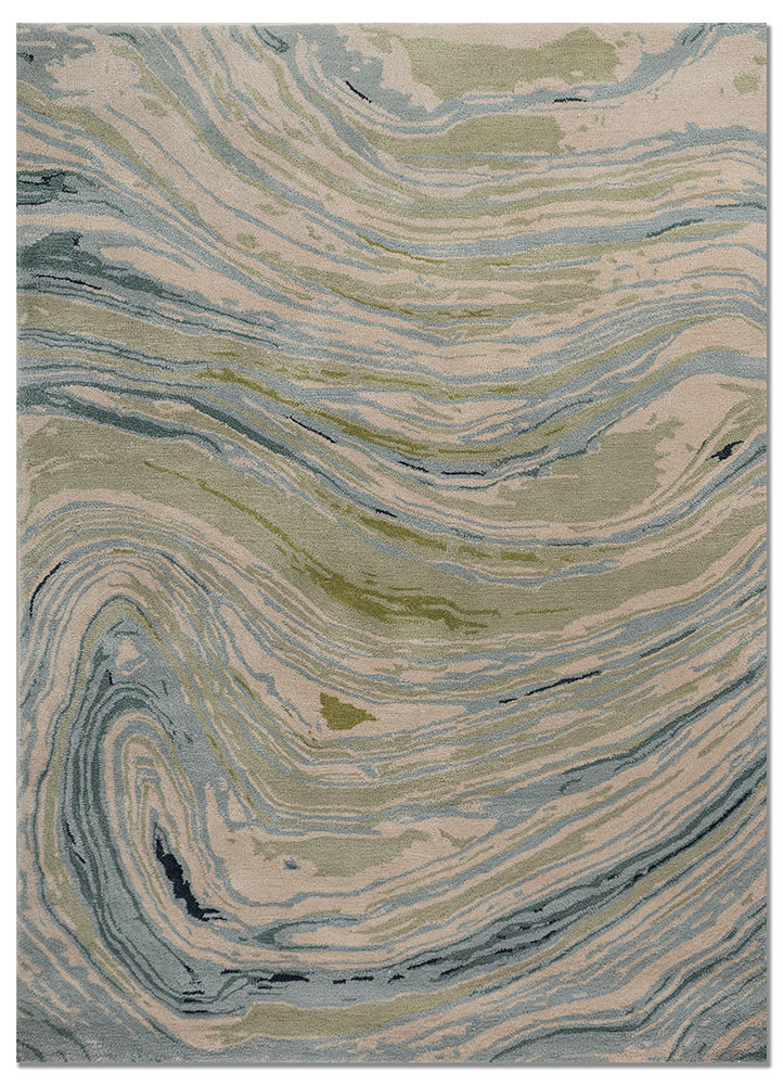 genesis green wool and viscose hand tufted Rug - HeadShot genesis green wool and viscose hand tufted Rug - HeadShot