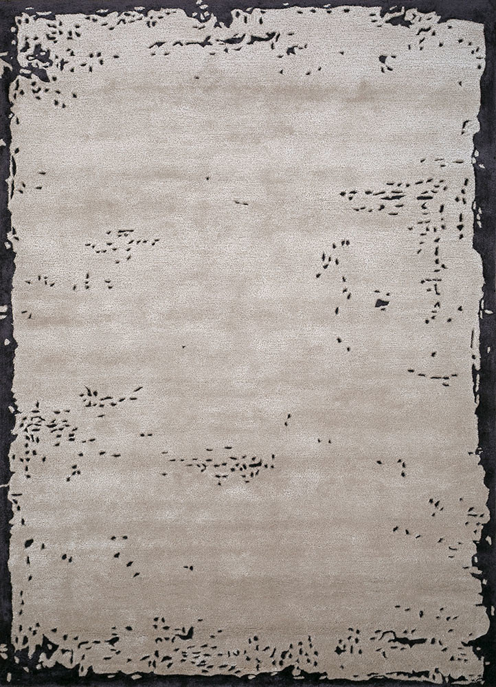 white noise ivory wool and viscose hand tufted Rug - HeadShot white noise ivory wool and viscose hand tufted Rug - HeadShot
