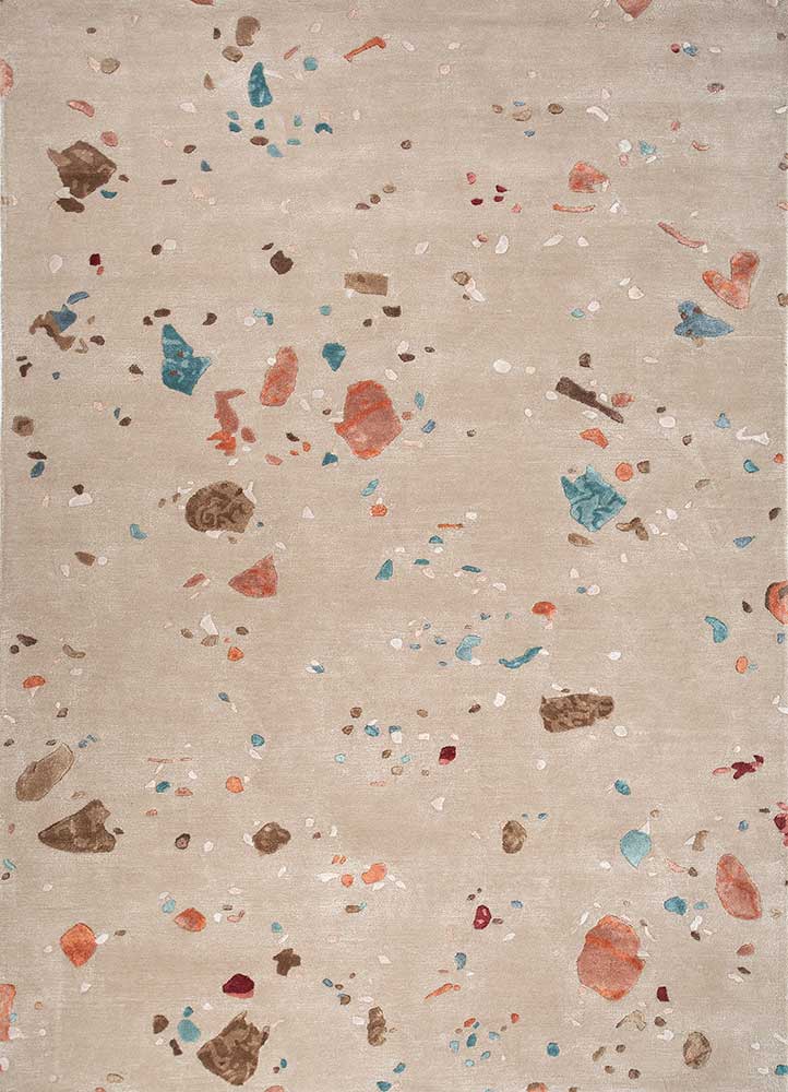 Confetti Ivory Hand Tufted Wool and Viscose Rugs-Tnq-4424-Jaipur Rugs